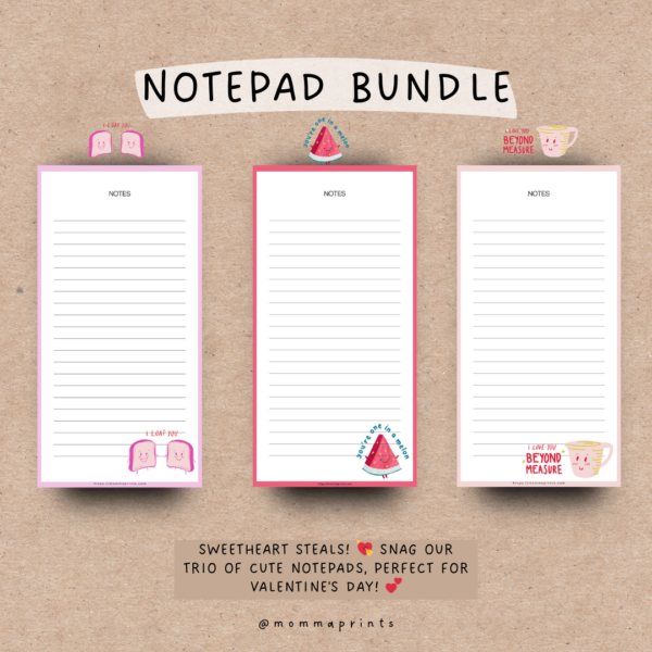 valentines day notepad bundle