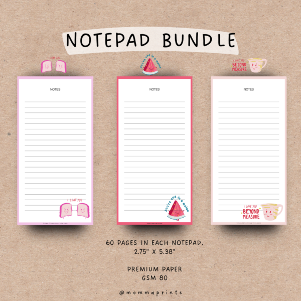 valentines day notepad bundle